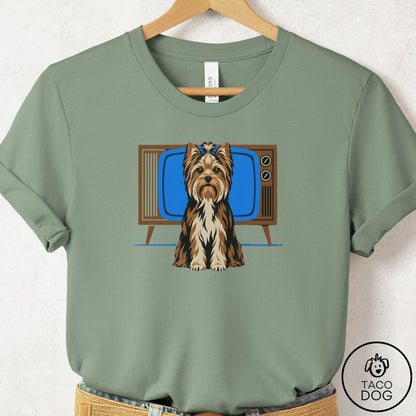 Yorkshire Terrier Yorkie Program T-Shirt Sage Taco-Dog