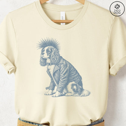 Cavalier King Charles Spaniel Punk T-Shirt Natural Taco-Dog