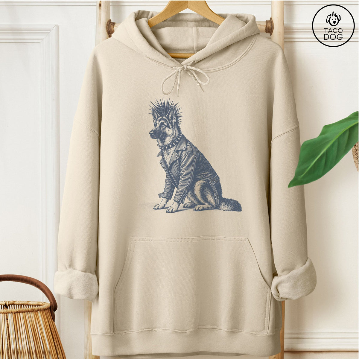 German Shepherd Punk Hoodie