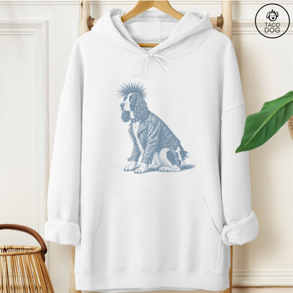 Springer Spaniel Punk Hoodie White Taco-Dog