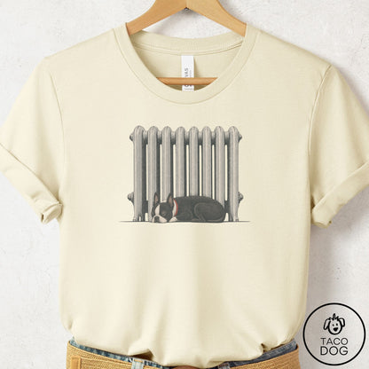 Boston Terrier Radiator T-Shirt Natural Taco-Dog