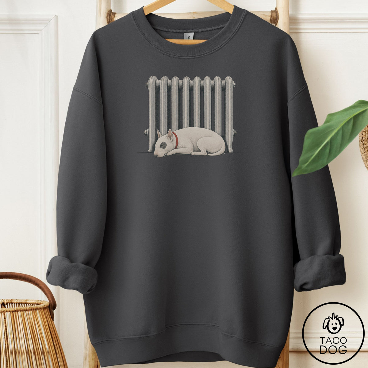 Bull Terrier Radiator Sweatshirt Charcoal Taco-Dog