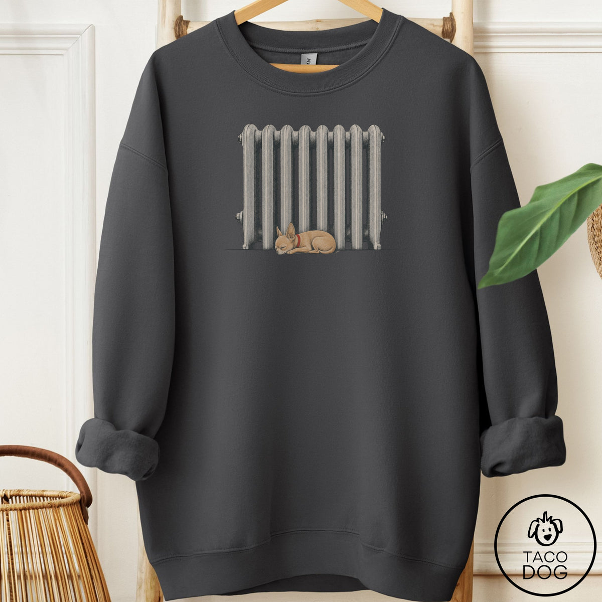 Chihuahua Radiator Sweatshirt Charcoal Taco-Dog