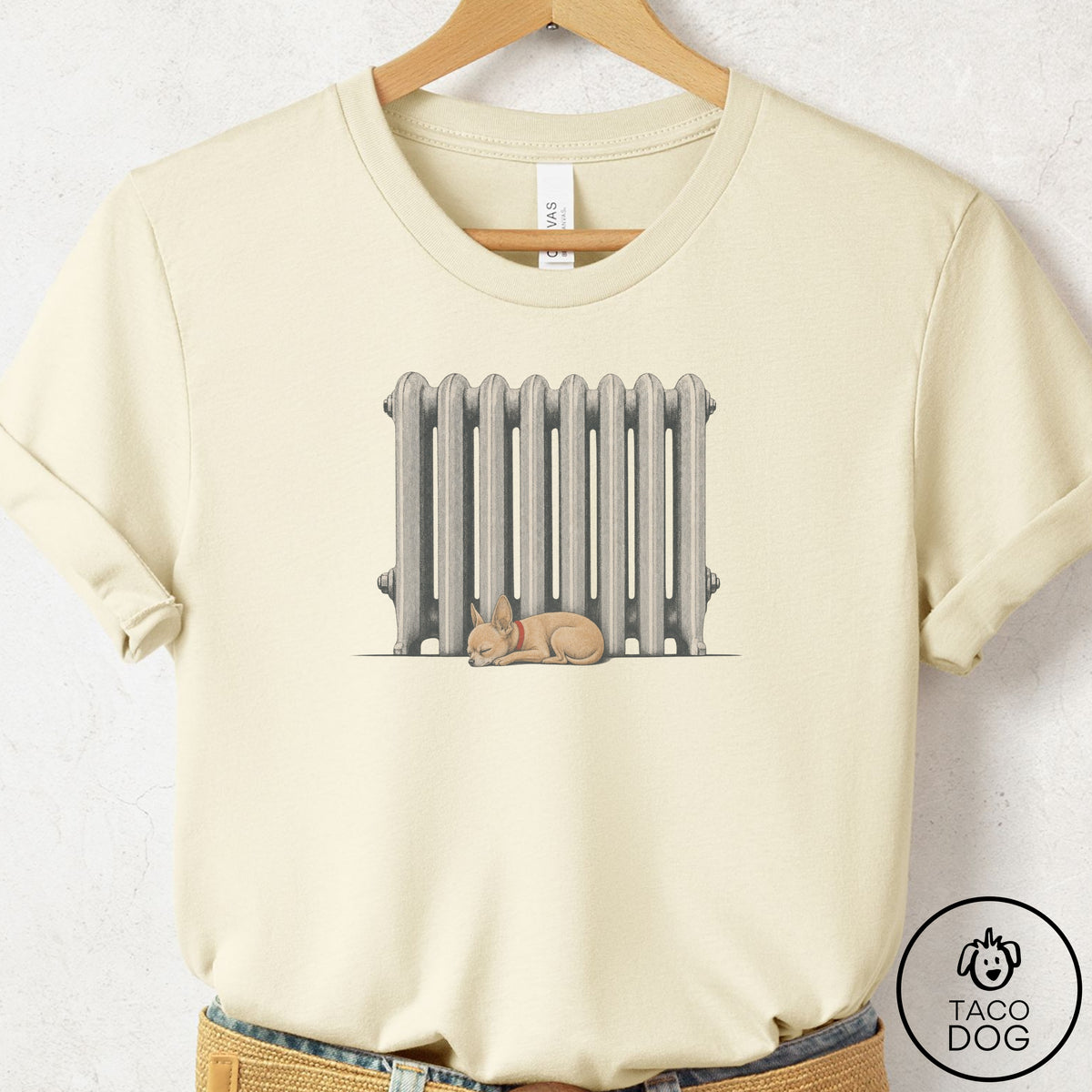 Chihuahua Radiator T-Shirt Natural Taco-Dog
