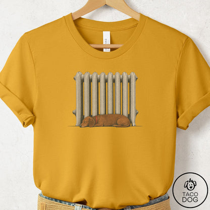 Dachshund Radiator T-Shirt Mustard Taco-Dog