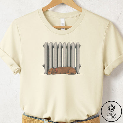Dachshund Radiator T-Shirt Natural Taco-Dog