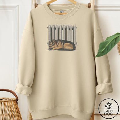 German Shepherd Radiator Sweatshirt Sand Taco-Dog