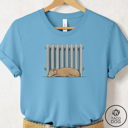 Italian Greyhound Whippet Radiator T-Shirt Ocean Blue Taco-Dog