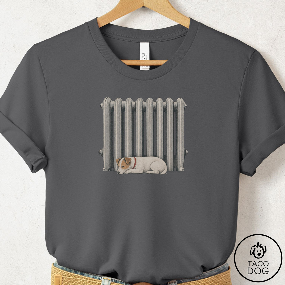 Jack Russell Radiator T-Shirt Asphalt Taco-Dog