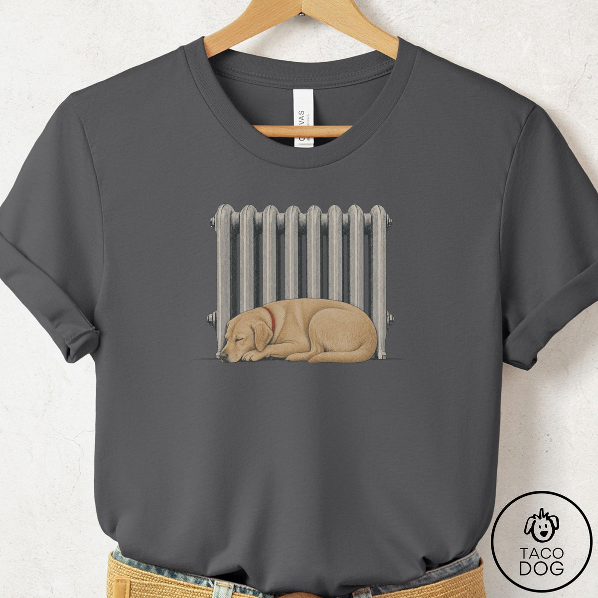 Labrador Retriever Radiator T-Shirt Asphalt Taco-Dog