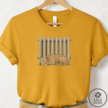 Pitbull Radiator T-Shirt Mustard Taco-Dog