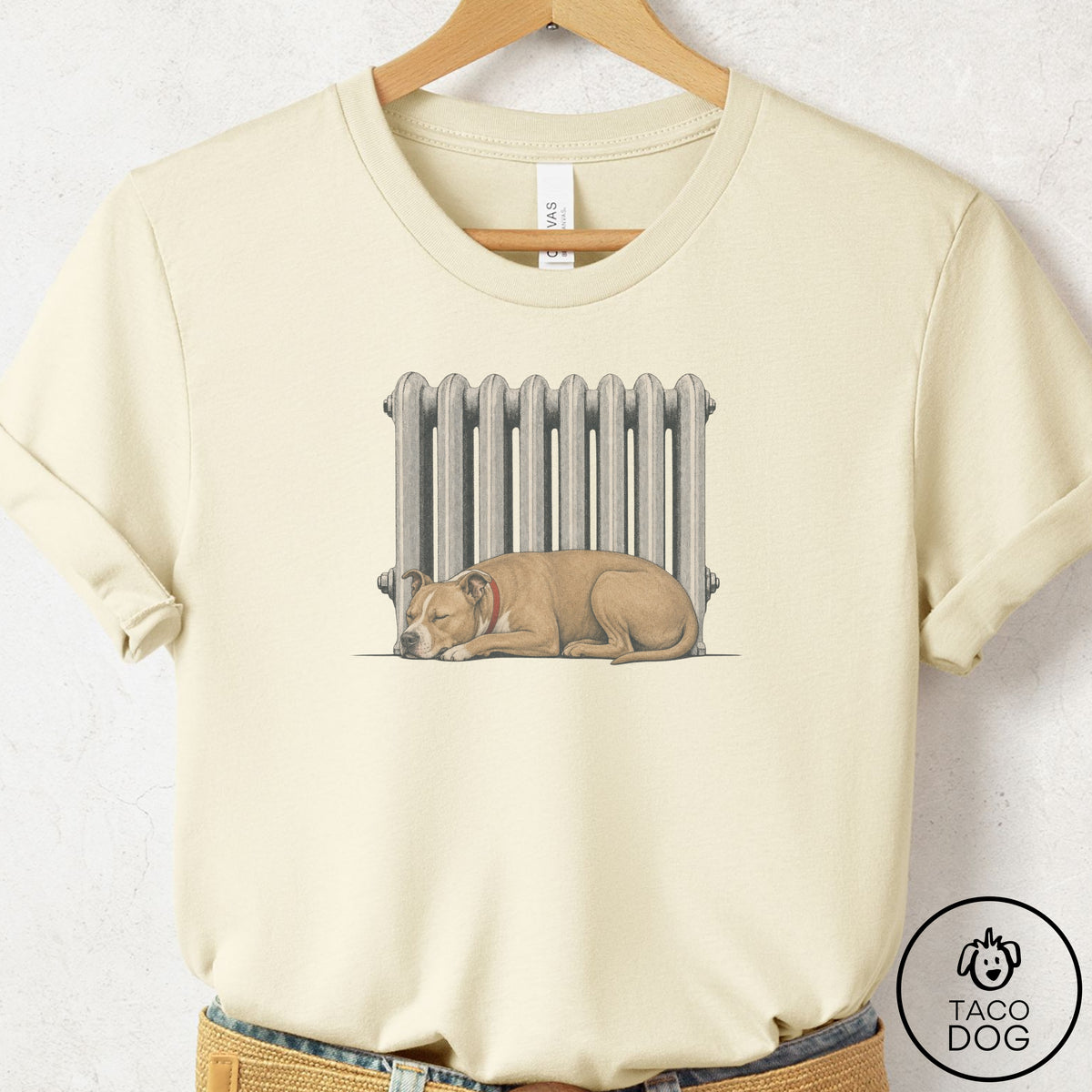 Pitbull Radiator T-Shirt Natural Taco-Dog