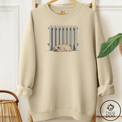 Pug Radiator Sweatshirt Sand Taco-Dog