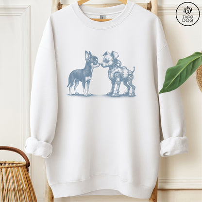 Chihuahua Robot Dog Sweatshirt White M Taco-Dog