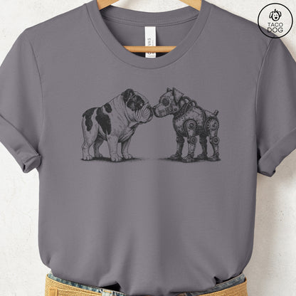 English Bulldog Robot Dog T-Shirt Storm XS Taco-Dog