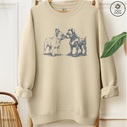 French Bulldog Frenchie Robot Dog Sweatshirt Sand M Taco-Dog