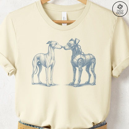 Italian Greyhound Whippet Robot Dog T-Shirt Natural S Taco-Dog