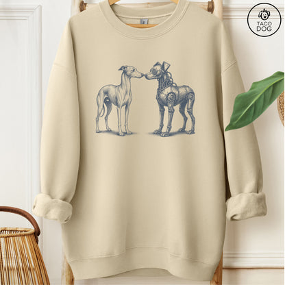 Italian Greyhound Whippet Robot Dog Sweatshirt Sand M Taco-Dog
