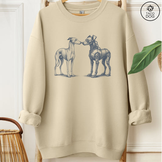 Italian Greyhound Whippet Robot Dog Sweatshirt Sand Taco-Dog