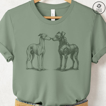 Italian Greyhound Whippet Robot Dog T-Shirt Sage S Taco-Dog
