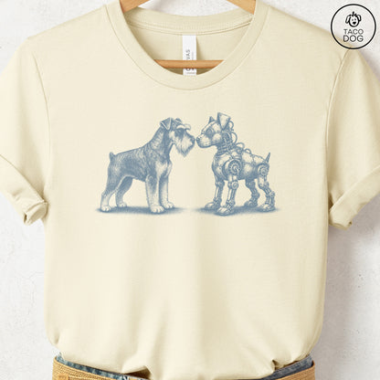 Schnauzer Robot Dog T-Shirt Natural S Taco-Dog