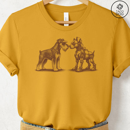Schnauzer Robot Dog T-Shirt Mustard S Taco-Dog