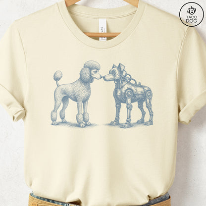 Poodle Robot Dog T-Shirt Natural S Taco-Dog