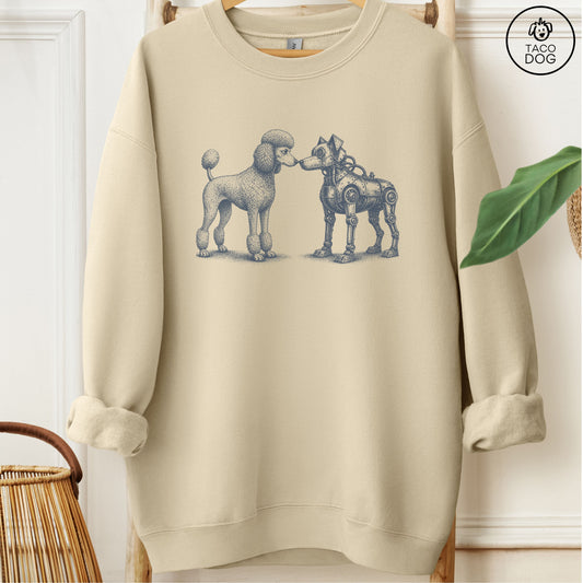 Poodle Robot Dog Sweatshirt Sand Taco-Dog