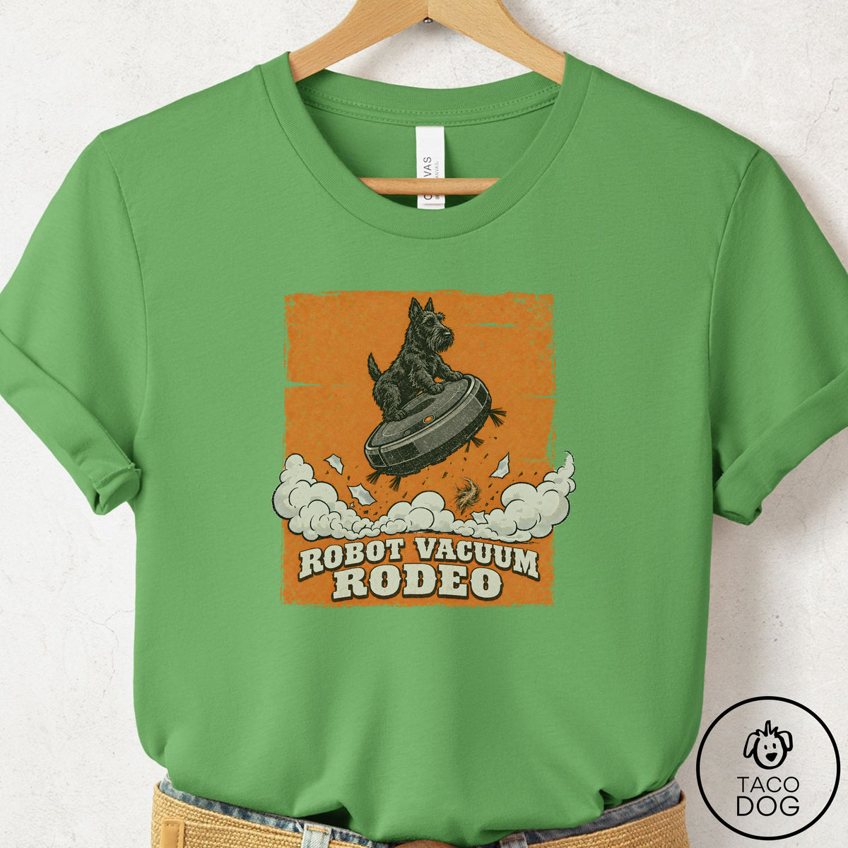 Scottie Robot Vacuum Rodeo T-Shirt Leaf Taco-Dog