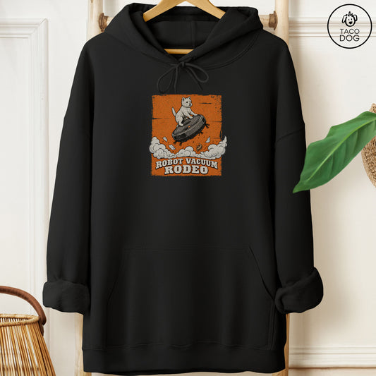 Westie Robot Vacuum Rodeo Hoodie Black Taco-Dog