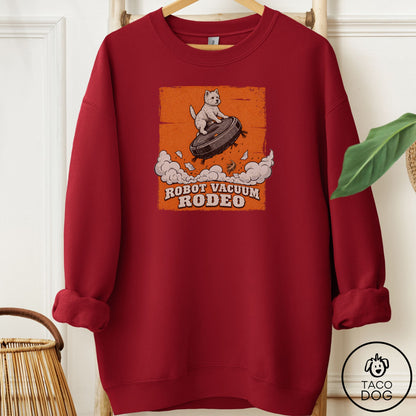 Westie Robot Vacuum Rodeo Sweatshirt Garnet Taco-Dog