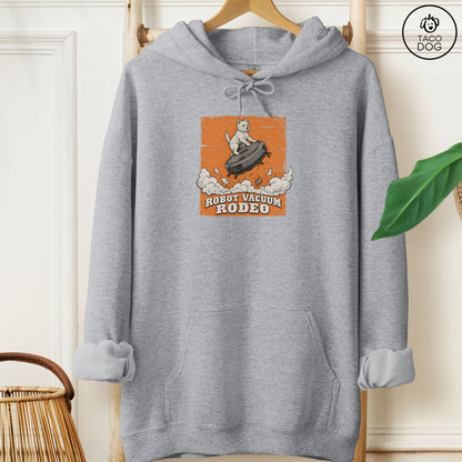 Westie Robot Vacuum Rodeo Hoodie Graphite Heather Taco-Dog