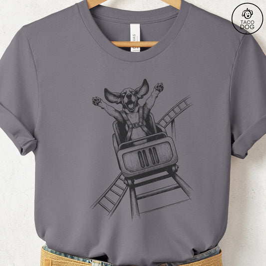 Basset Hound Roller Coaster T-Shirt Storm S Taco-Dog