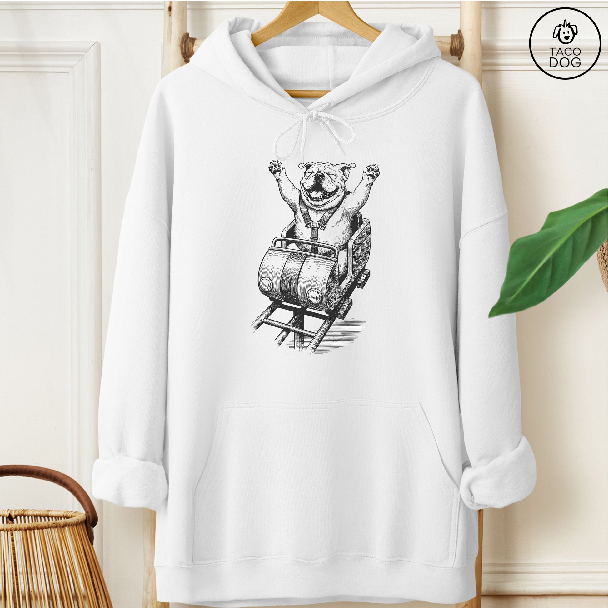 French Bulldog Frenchie Roller Coaster Hoodie Taco-Dog