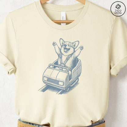 Corgi Roller Coaster T-Shirt Natural S
