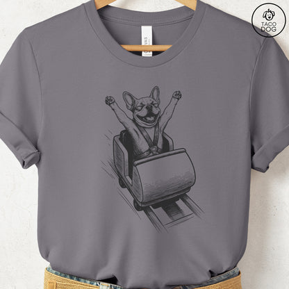 French Bulldog Frenchie Roller Coaster T-Shirt Storm S Taco-Dog