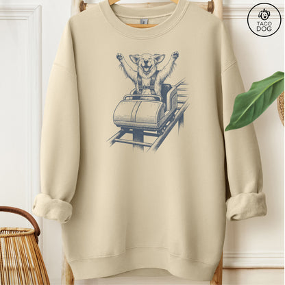 Golden Retriever Roller Coaster Sweatshirt Sand Taco-Dog