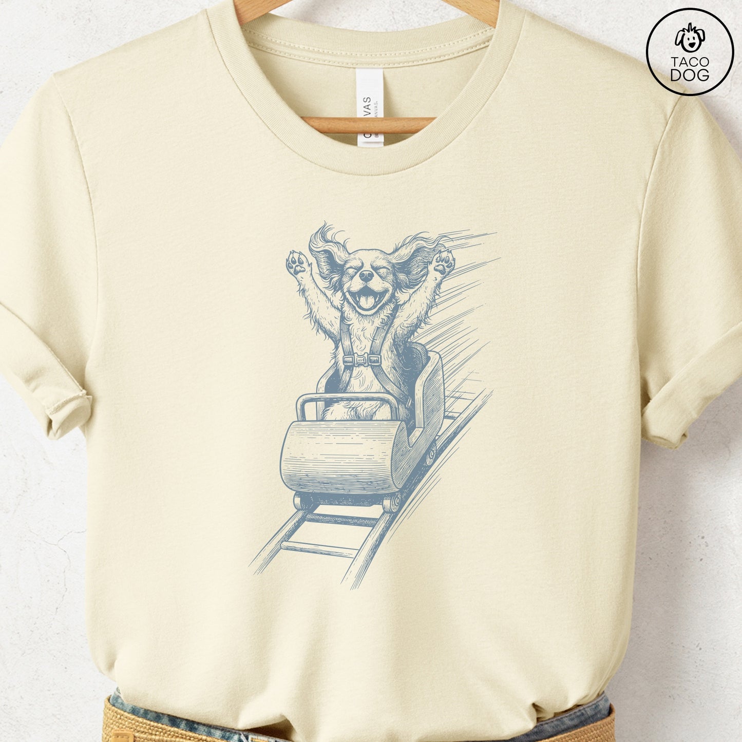 Cavalier King Charles Spaniel Roller Coaster T-Shirt Taco-Dog