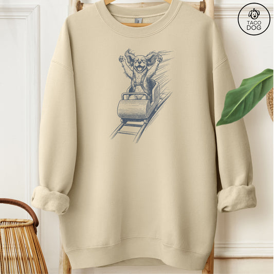 Cavalier King Charles Spaniel Roller Coaster Sweatshirt Sand Taco-Dog