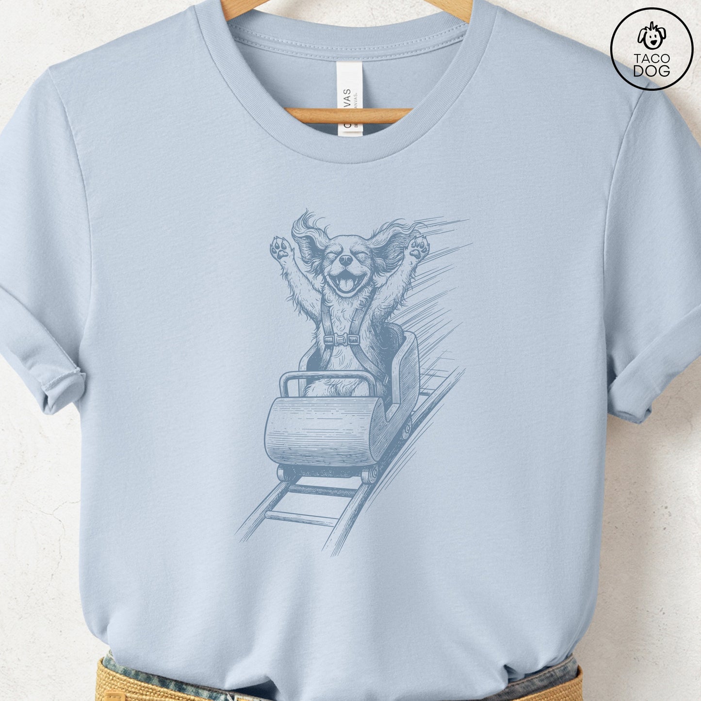 Cavalier King Charles Spaniel Roller Coaster T-Shirt Taco-Dog