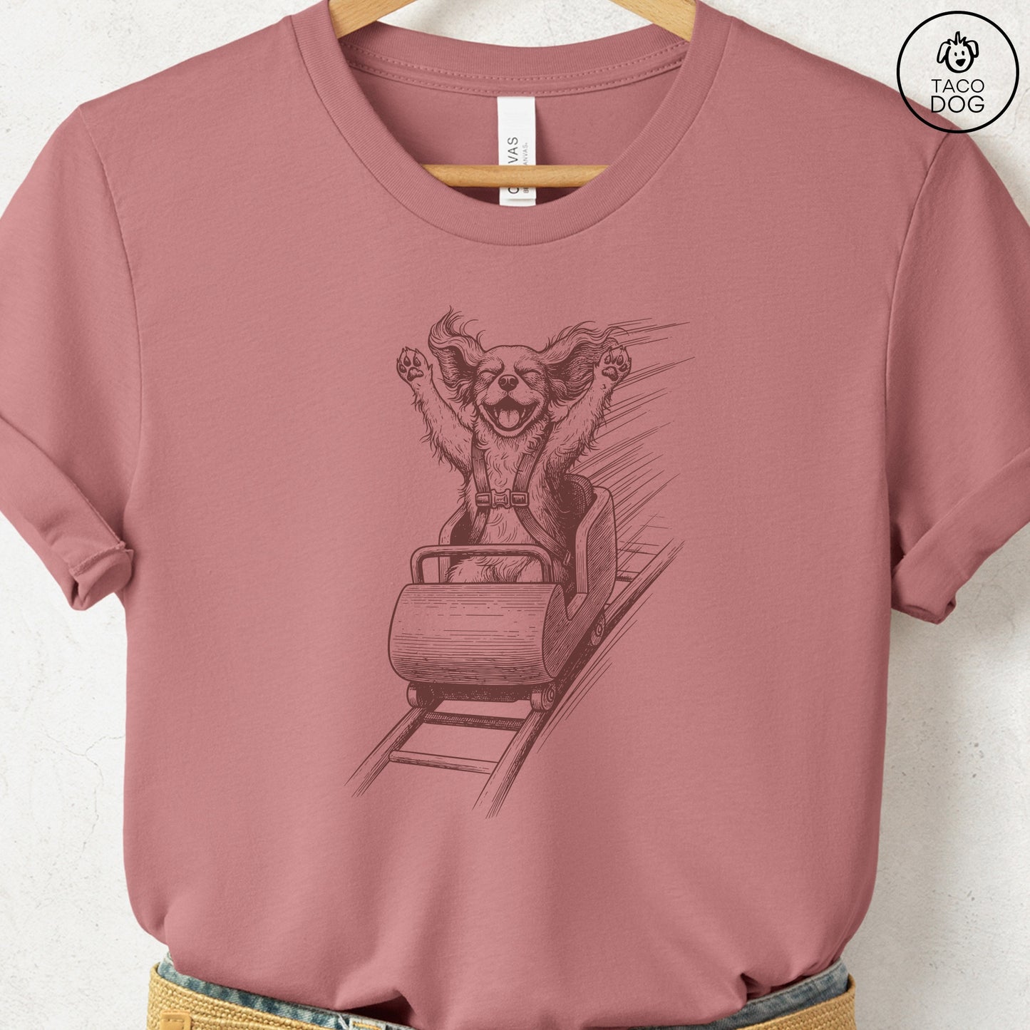 Cavalier King Charles Spaniel Roller Coaster T-Shirt Taco-Dog