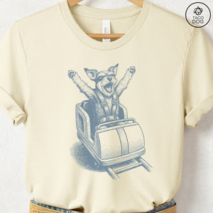 Schnauzer Roller Coaster T-Shirt Natural Taco-Dog