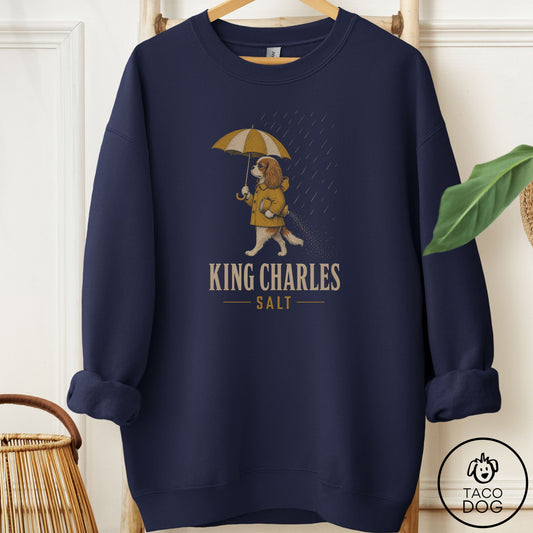 Cavalier King Charles Spaniel Salt Sweatshirt Navy Taco-Dog