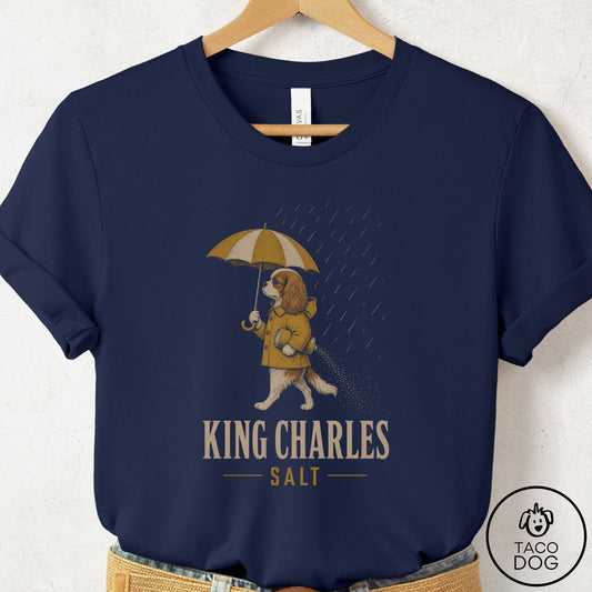 Cavalier King Charles Spaniel Salt T-Shirt Navy Taco-Dog