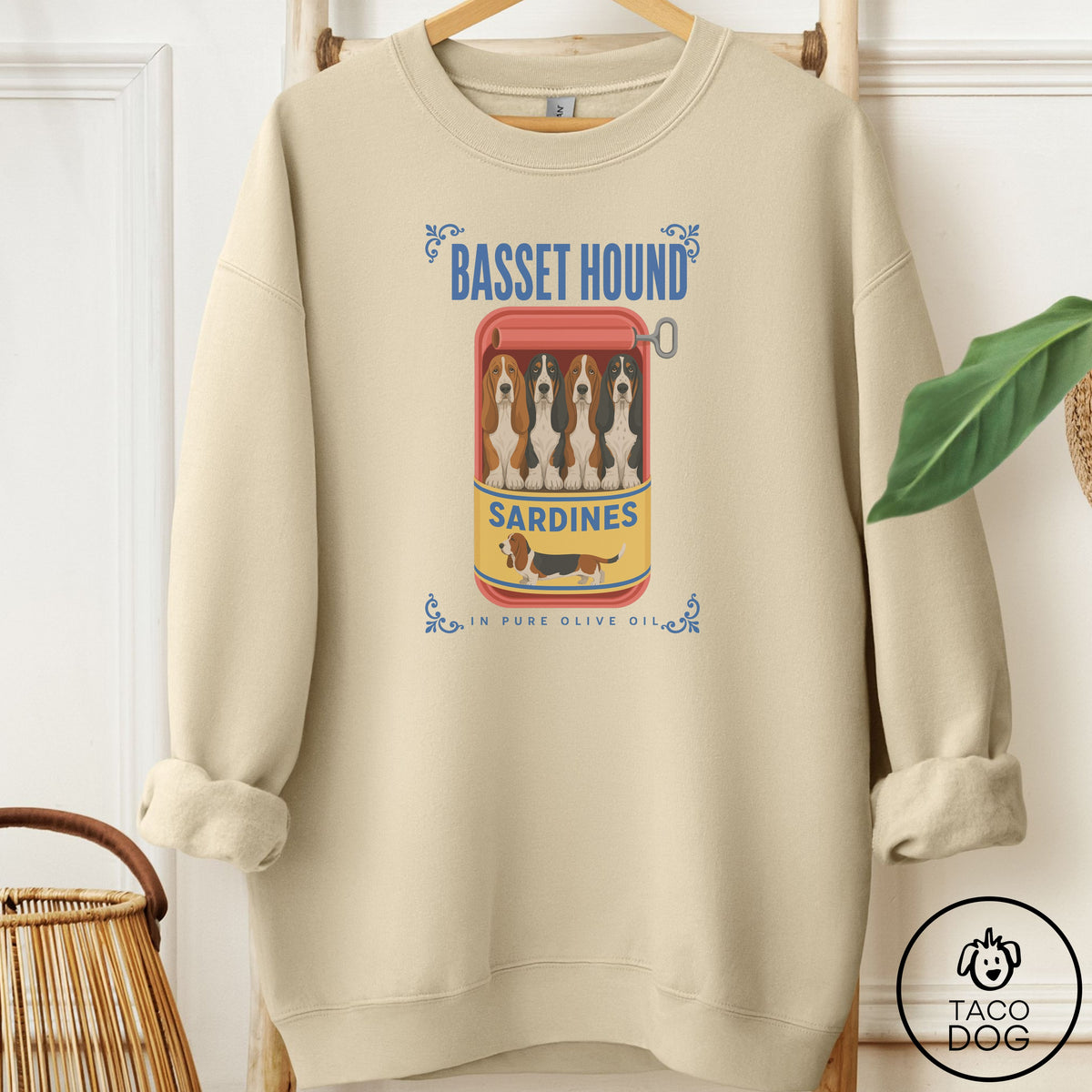 Basset Hound Sardines Sweatshirt