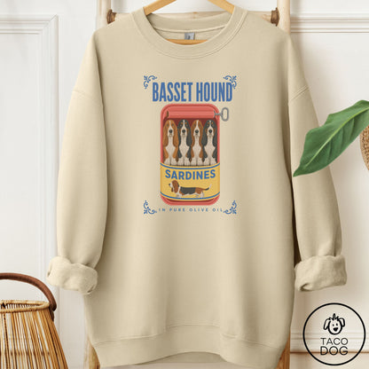 Basset Hound Sardines Sweatshirt