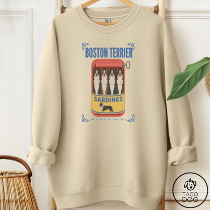 Boston Terrier Sardines Sweatshirt