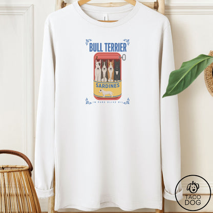 Bull Terrier Sardines Long Sleeve Tee