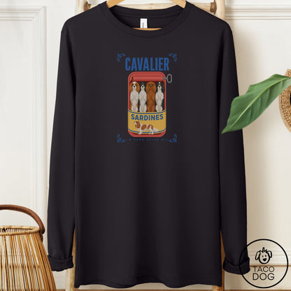 Cavalier King Charles Spaniel Sardines Long Sleeve Tee