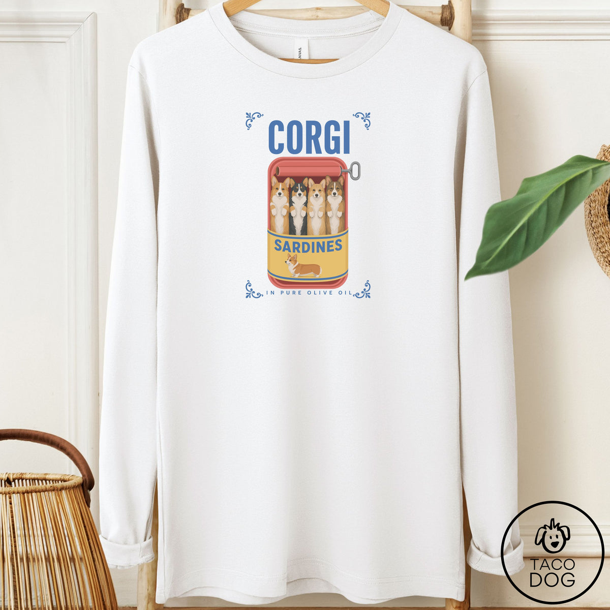 Corgi Sardines Long Sleeve Tee